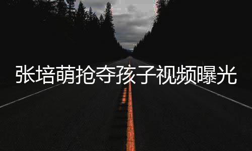 频曝夺孩萌抢萌妻张培子视张培子再光 发声说了什么