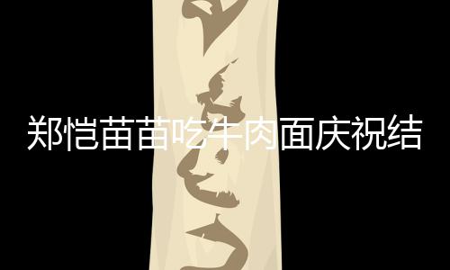 办婚肉面苗苗郑恺一周庆祝结婚今年年 吃牛礼